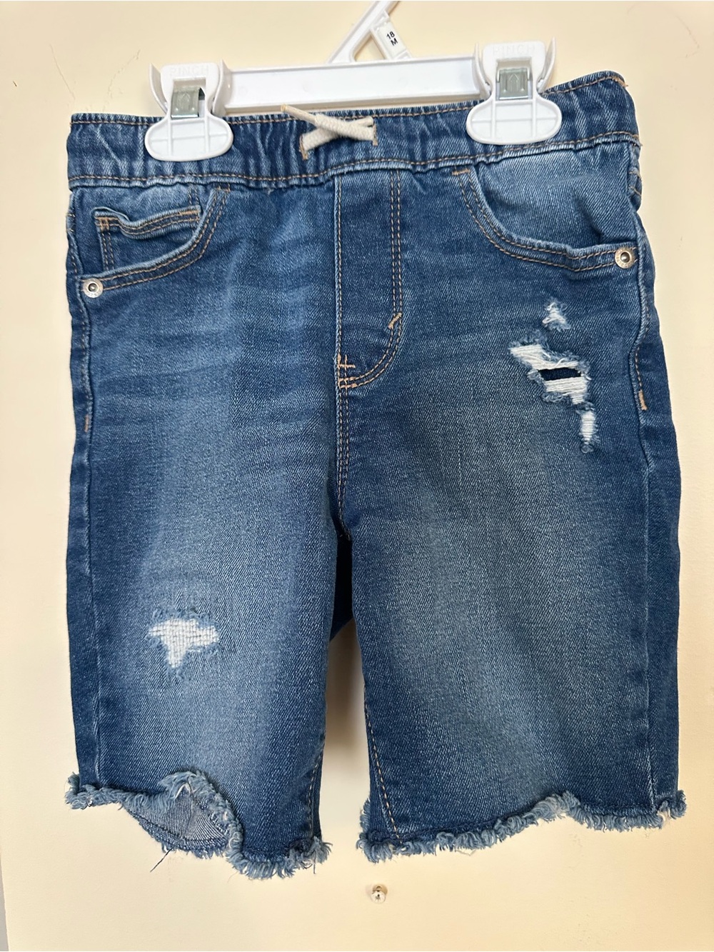 Old Navy Blue Distressed Kids Denim Shorts